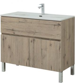 Тумба под раковину AQUANET Алвита New 100 (1 ящик, 2 дверцы)