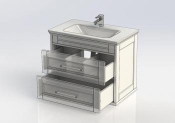 Тумба под раковину AQUANET Бостон 80