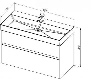 Тумба под раковину AQUANET Бруклин 100