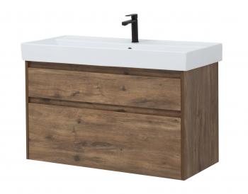 Тумба под раковину AQUANET Nova Lite 100 (SLIM SYNERGY) (2 ящика)