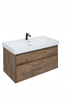 Тумба под раковину AQUANET Nova Lite 100 (SLIM SYNERGY) (2 ящика)