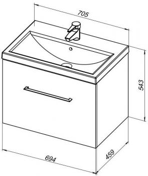 Тумба под раковину AQUANET Порто 70