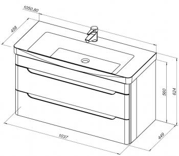 Тумба под раковину AQUANET София 105 (2 ящика)