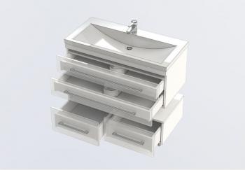 Тумба под раковину AQUANET Верона 100 (подвесная 2 ящика)