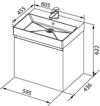 Тумба под раковину AQUANET Йорк 60