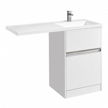 Тумба с раковиной Aquaton Лондри 60/Раковина Лондри 120 правая