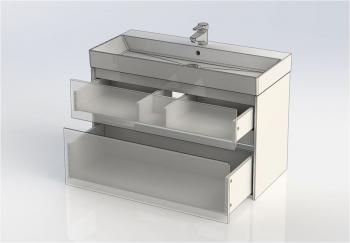 Тумба с раковиной AQUANET Бруклин 100