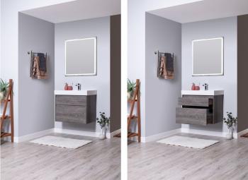 Тумба с раковиной AQUANET Nova Lite 75 (2 ящика)