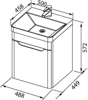 Тумба с раковиной AQUANET София 50
