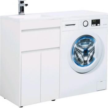 Тумба с раковиной AQUANET Токио 110 L (напольная, 1 ящик, 2 дверцы)
