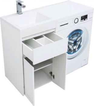 Тумба с раковиной AQUANET Токио 110 L (напольная, 1 ящик, 2 дверцы)