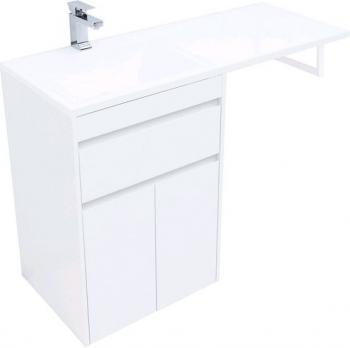 Тумба с раковиной AQUANET Токио 120 L (напольная, 1 ящик, 2 дверцы)