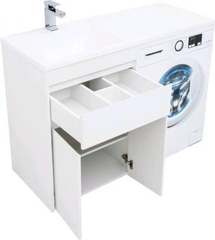 Тумба с раковиной AQUANET Токио 120 L (напольная, 1 ящик, 2 дверцы)