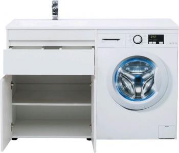 Тумба с раковиной AQUANET Токио 130 L (напольная, 1 ящик, 2 дверцы)