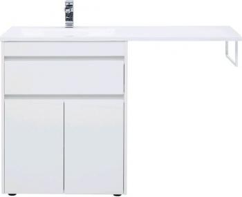 Тумба с раковиной AQUANET Токио 130 L (напольная, 1 ящик, 2 дверцы)