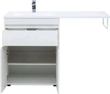 Тумба с раковиной AQUANET Токио 130 L (напольная, 1 ящик, 2 дверцы)