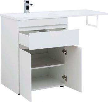 Тумба с раковиной AQUANET Токио 130 L (напольная, 1 ящик, 2 дверцы)