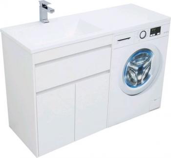 Тумба с раковиной AQUANET Токио 130 L (напольная, 1 ящик, 2 дверцы)