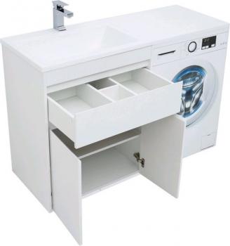 Тумба с раковиной AQUANET Токио 130 L (напольная, 1 ящик, 2 дверцы)