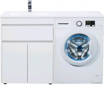Тумба с раковиной AQUANET Токио 130 L (напольная, 1 ящик, 2 дверцы)
