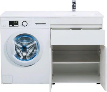 Тумба с раковиной AQUANET Токио 130 R (напольная, 1 ящик, 2 дверцы)