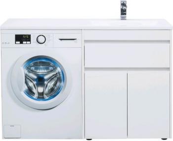 Тумба с раковиной AQUANET Токио 130 R (напольная, 1 ящик, 2 дверцы)