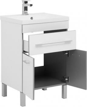 Тумба с раковиной AQUANET Верона 58 (напольная 1 ящик 2 дверцы)