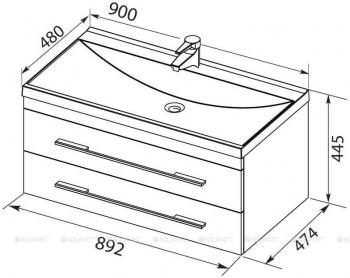 Тумба с раковиной AQUANET Верона 90