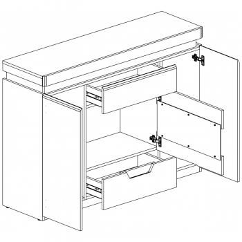 Тумба Анрэкс 1V2D2S TORINO