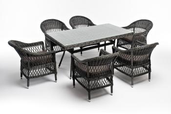 Обеденная группа из искусственного ротанга на 6 персоны 4sis Амароне