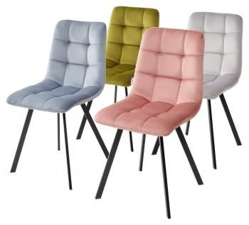 Стул M-City Chilli Square велюр, черный каркас