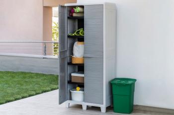 Уличный шкаф Toomax 2х дверный глубокий WOODY'S XL (4 полки)