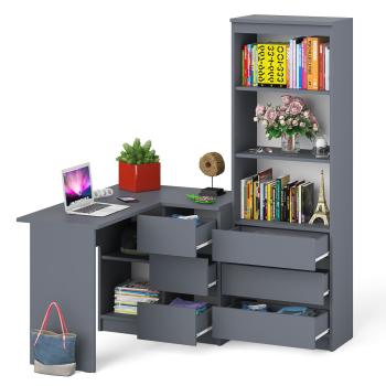 Стол компьютерный СВК Мори МС-16 правый + Стеллаж МСТ600.3