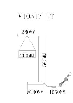 Лампа настольная Moderli V11596-1T Omaha