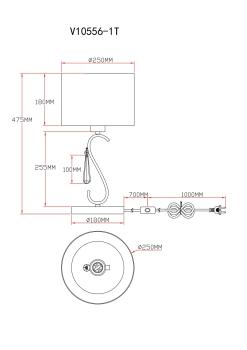 Лампа настольная Moderli V10556-1T Caramel