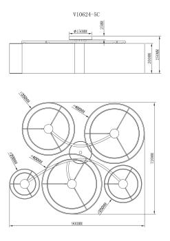 Светильник потолочный Moderli V10624-5C Room