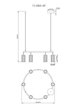 Люстра подвесная Moderli V11604-6P Cora