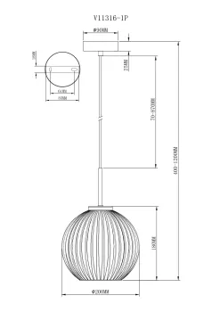 Светильник подвесной Moderli V11316-1P Ivory