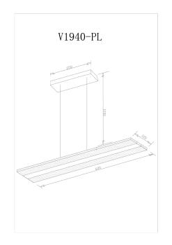 Светодиодный подвесной светильник Moderli V1940-PL Holo LED*24W