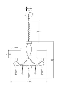 Люстра подвесная Moderli V2572-3P Chilly 3*E27*60W