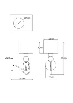 Бра Moderli V2583-1W Dark 1*E14*60W