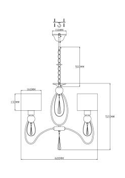 Люстра подвесная Moderli V2584-3P Dark
