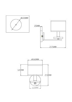 Бра Moderli V2640-1W Trio 1*E14*60W