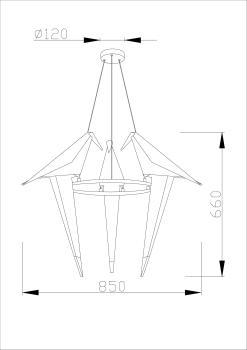 Подвесной светодиодный светильник Moderli V3071-3PL origami Birds 3*LED*6W