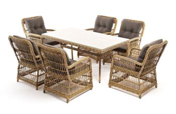 Обеденная группа плетеная из искусственного ротанга 4sis Цесена