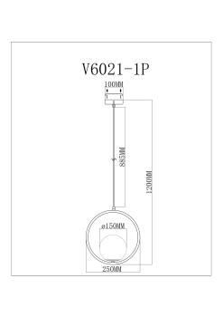 Подвесной светильник Moderli V6021-1P Barocco