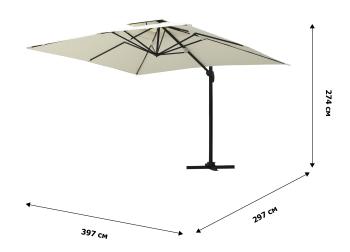 Зонт Мебельторг Килт MAX 3х4 м