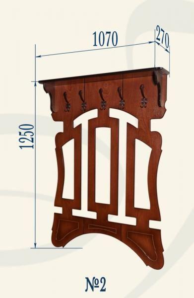 Вешалка в прихожую Слайн-К №2 (ВП-2)