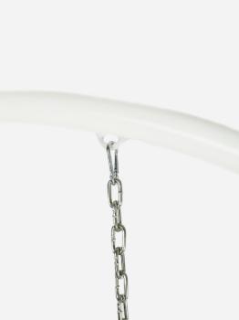 Подвесной диван M-group ЛЕЖЕБОКА с ротангом белый