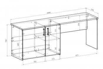 Стол с двойной тумбой под холодильник Compass ВИ-13